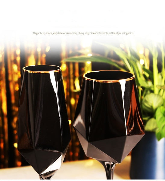 Wine/Champagne Glasses (Black colored)