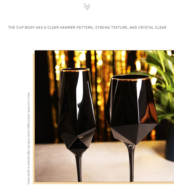 Wine/Champagne Glasses (Black colored)