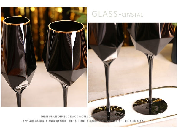 Wine/Champagne Glasses (Black colored)