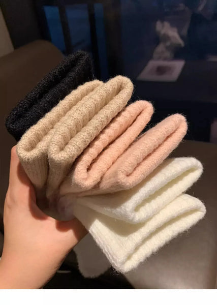 Mink Fleece Open Finger Gloves