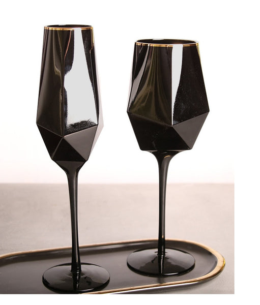 Wine/Champagne Glasses (Black colored)