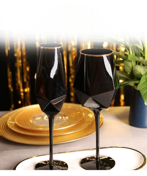 Wine/Champagne Glasses (Black colored)