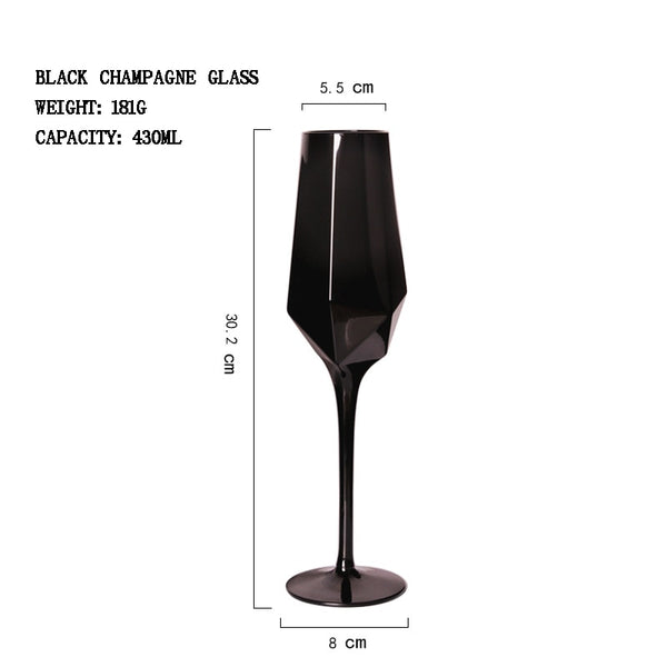 Wine/Champagne Glasses (Black colored)