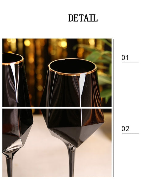 Wine/Champagne Glasses (Black colored)