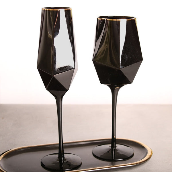 Wine/Champagne Glasses (Black colored)