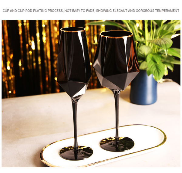 Wine/Champagne Glasses (Black colored)