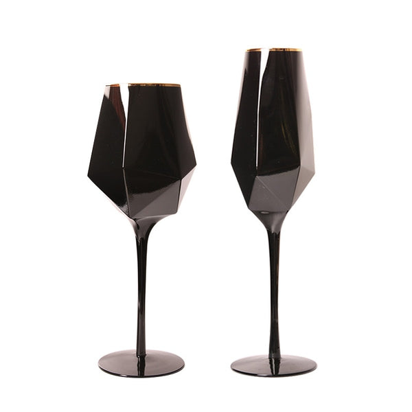 Wine/Champagne Glasses (Black colored)