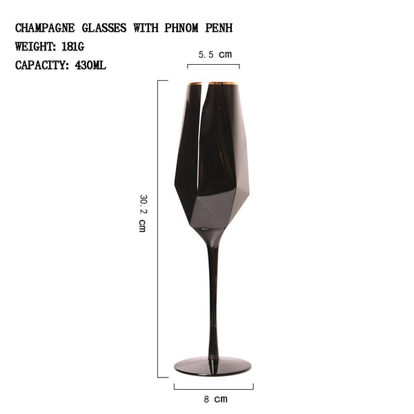 Wine/Champagne Glasses (Black colored)