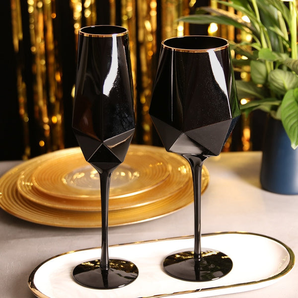 Wine/Champagne Glasses (Black colored)