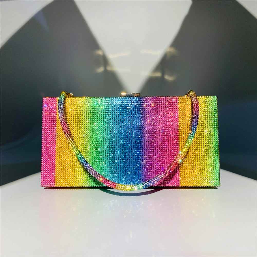 Rainbow Bling Clutch