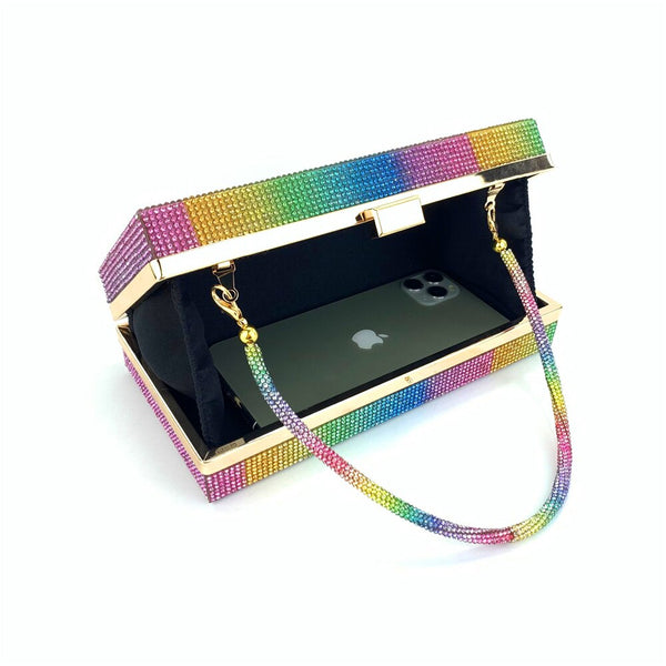 Rainbow Bling Clutch